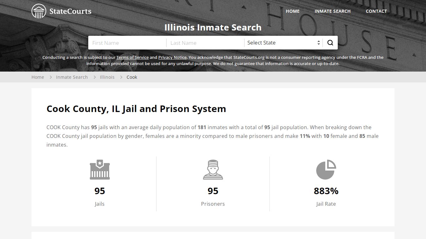 Cook County, IL Inmate Search - StateCourts